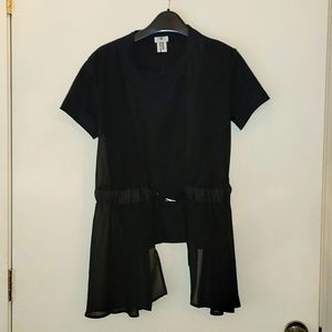 Noir Kei Ninomiya Comme des Garçons, Short Sleeve Shirt, Black, Size XS